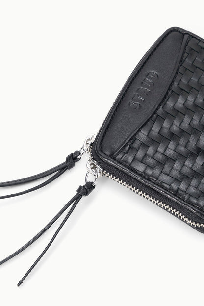 STAUD | Mae Hand-Woven Wallet Black Woven