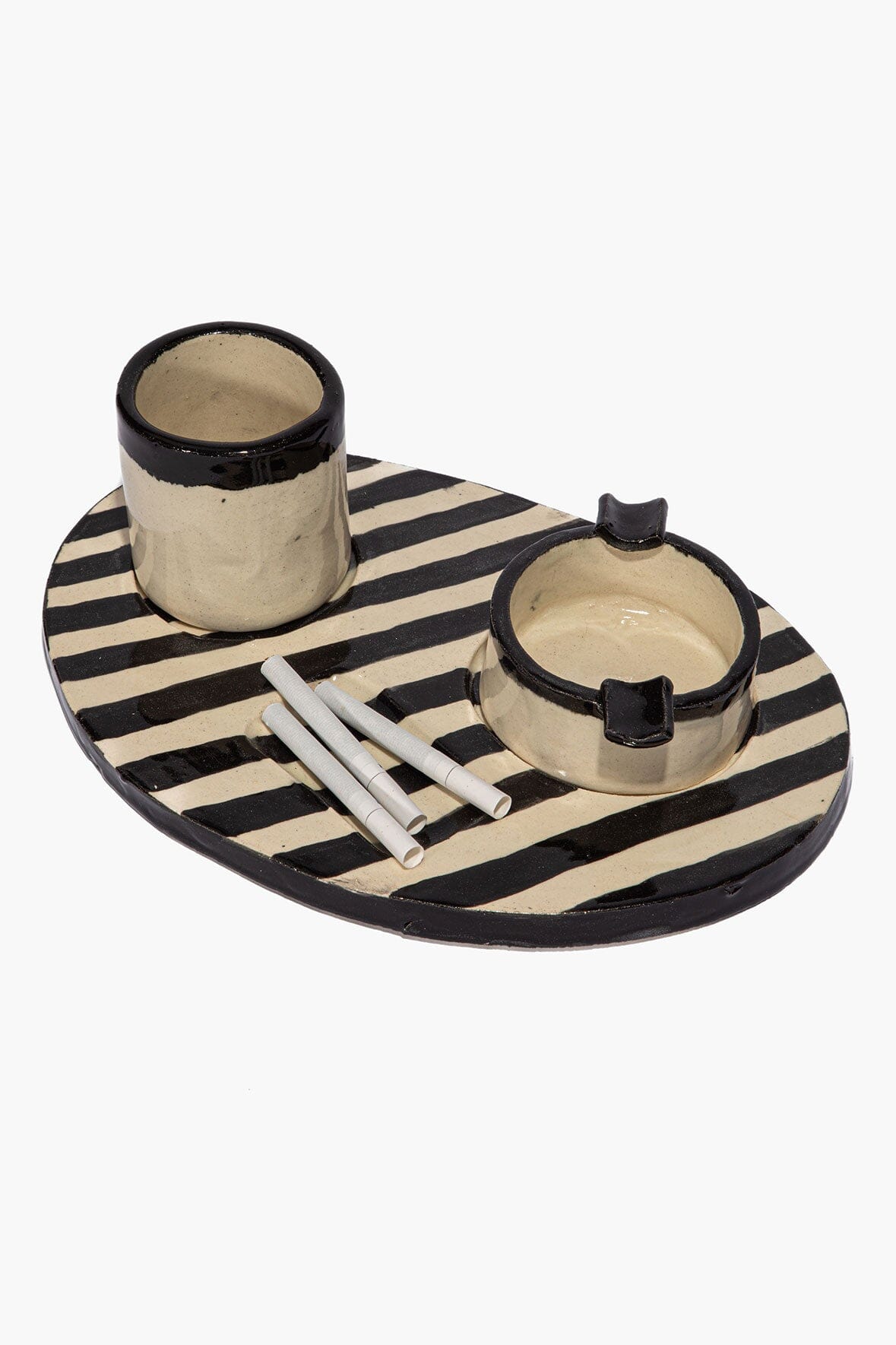STAUD | Acl Tray Holder Striped Glaze