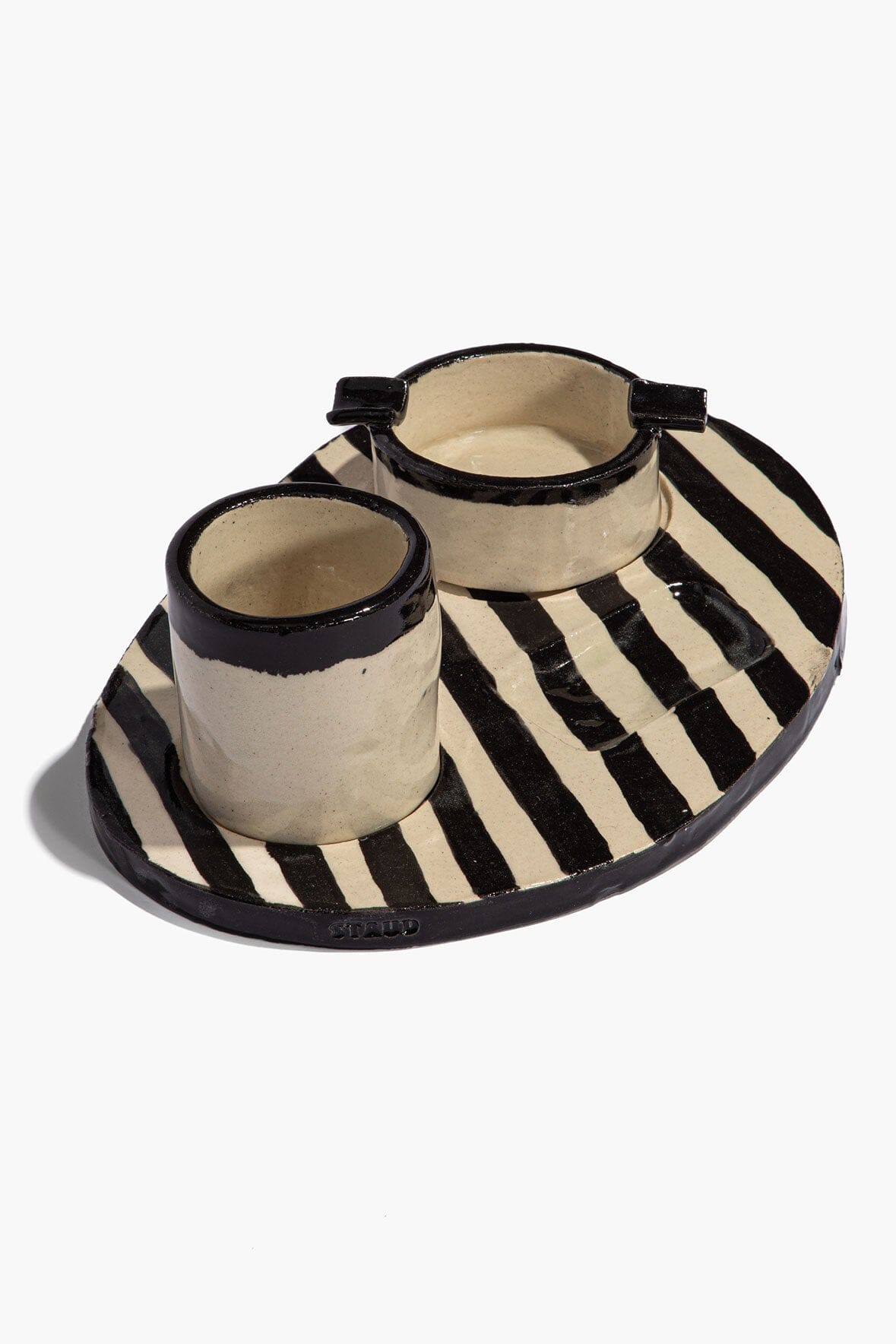 STAUD | Acl Tray Holder Striped Glaze