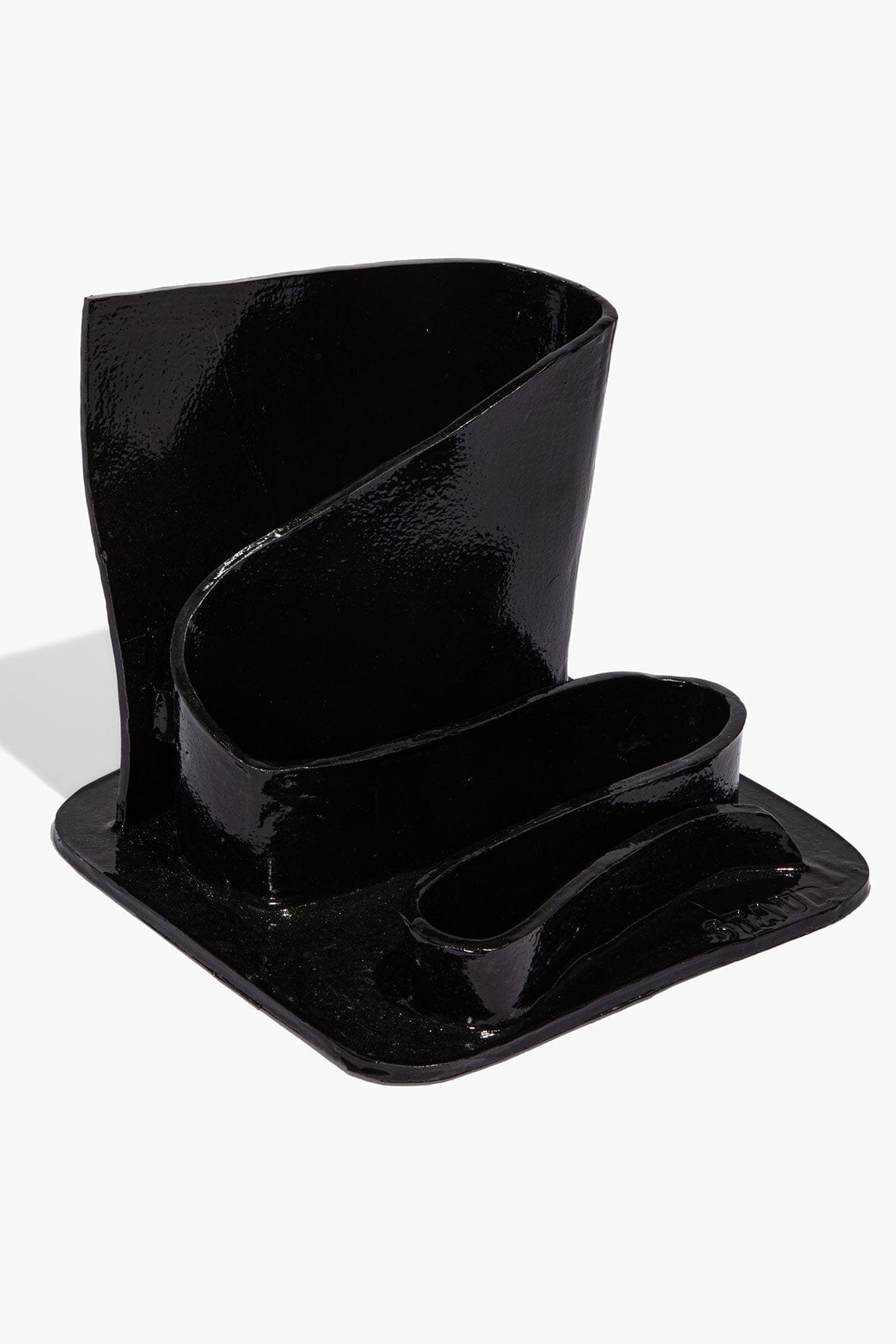 STAUD | Wavy Stationary Holder Black Glaze