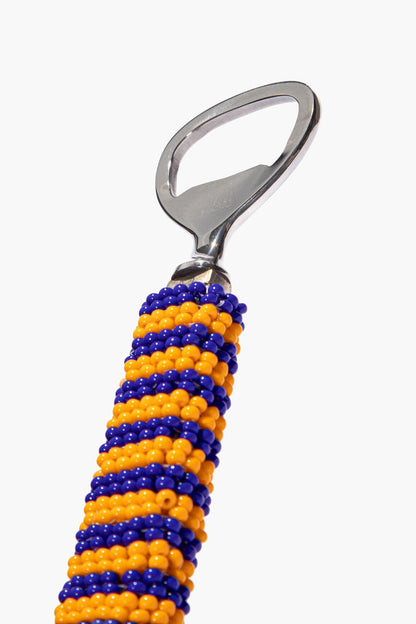 STAUD | Beaded Barware Blue Stripe