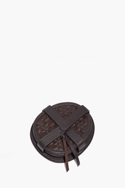 STAUD | Grove Woven Leather Coasters Espresso