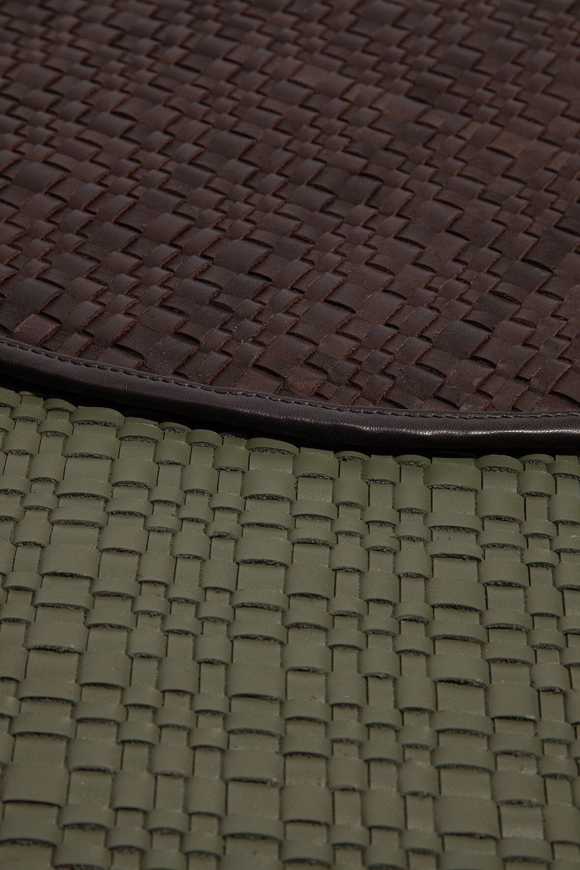 STAUD | Gentry Leather Placemat Moss