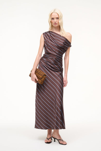 STAUD | Phare Silk Dress Redondo Stripe