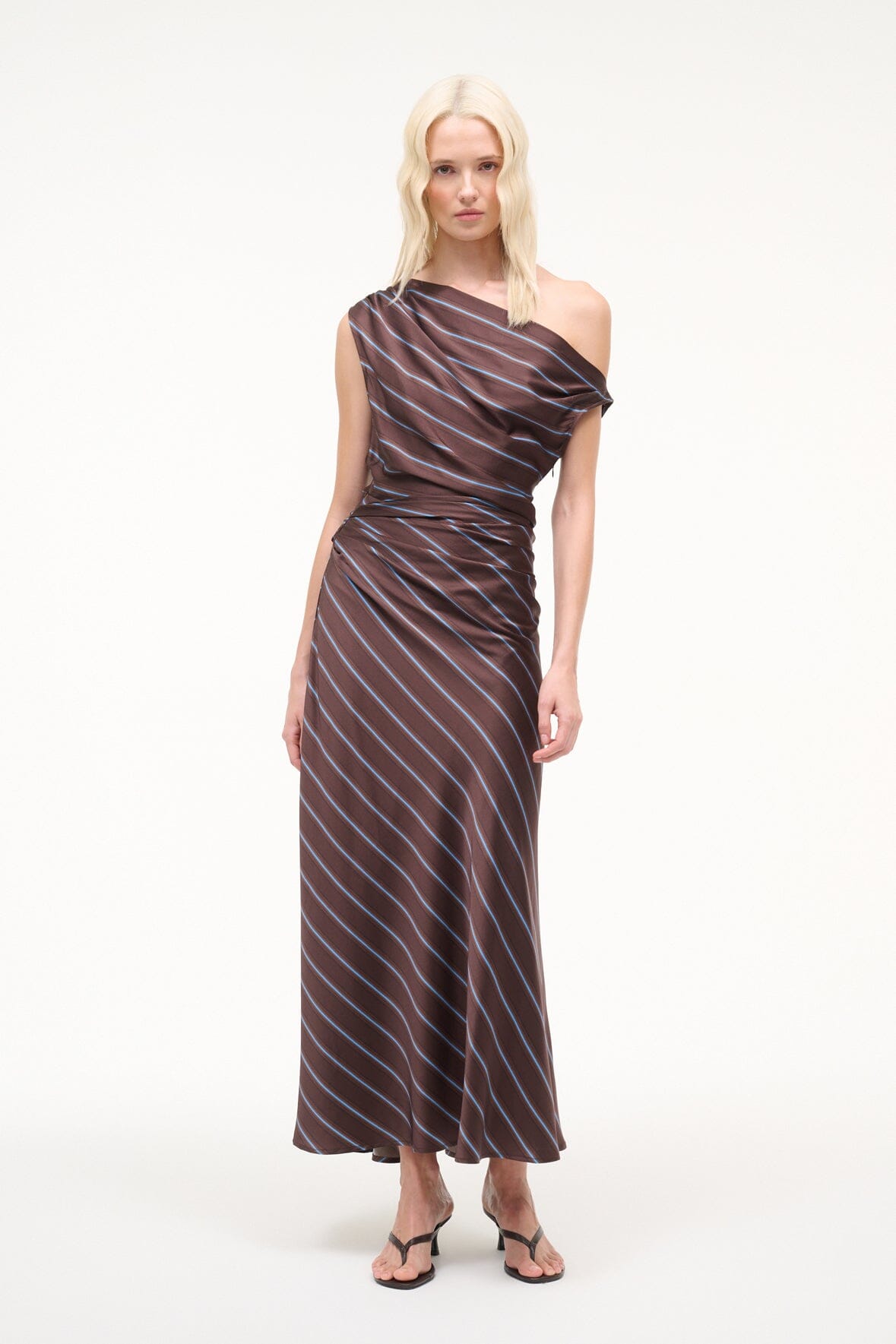 STAUD | Phare Silk Dress Redondo Stripe