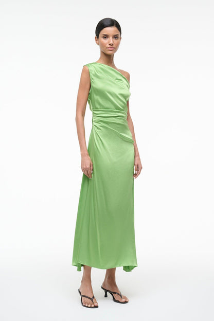 STAUD | Phare Silk Dress Sprout