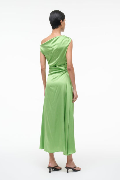 STAUD | Phare Silk Dress Sprout