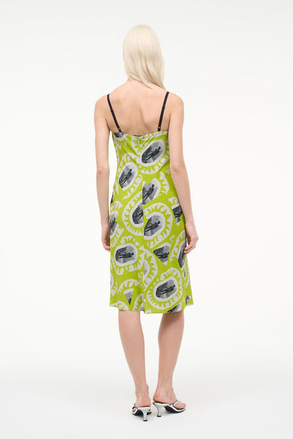 STAUD | Evangeline Dress Paddle Out Chartreuse