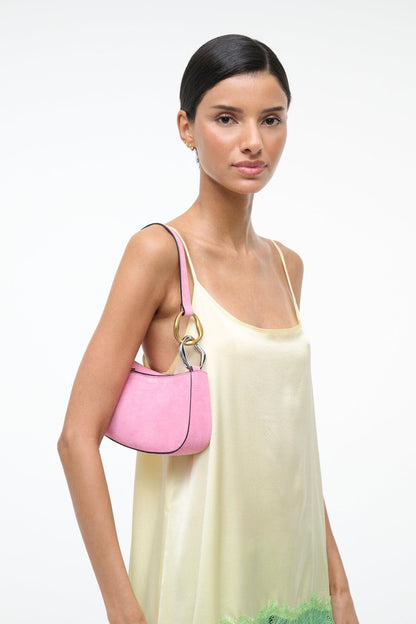 STAUD | Ollie Bag Orchid Pink Suede Mini Shoulder Bag - Staud