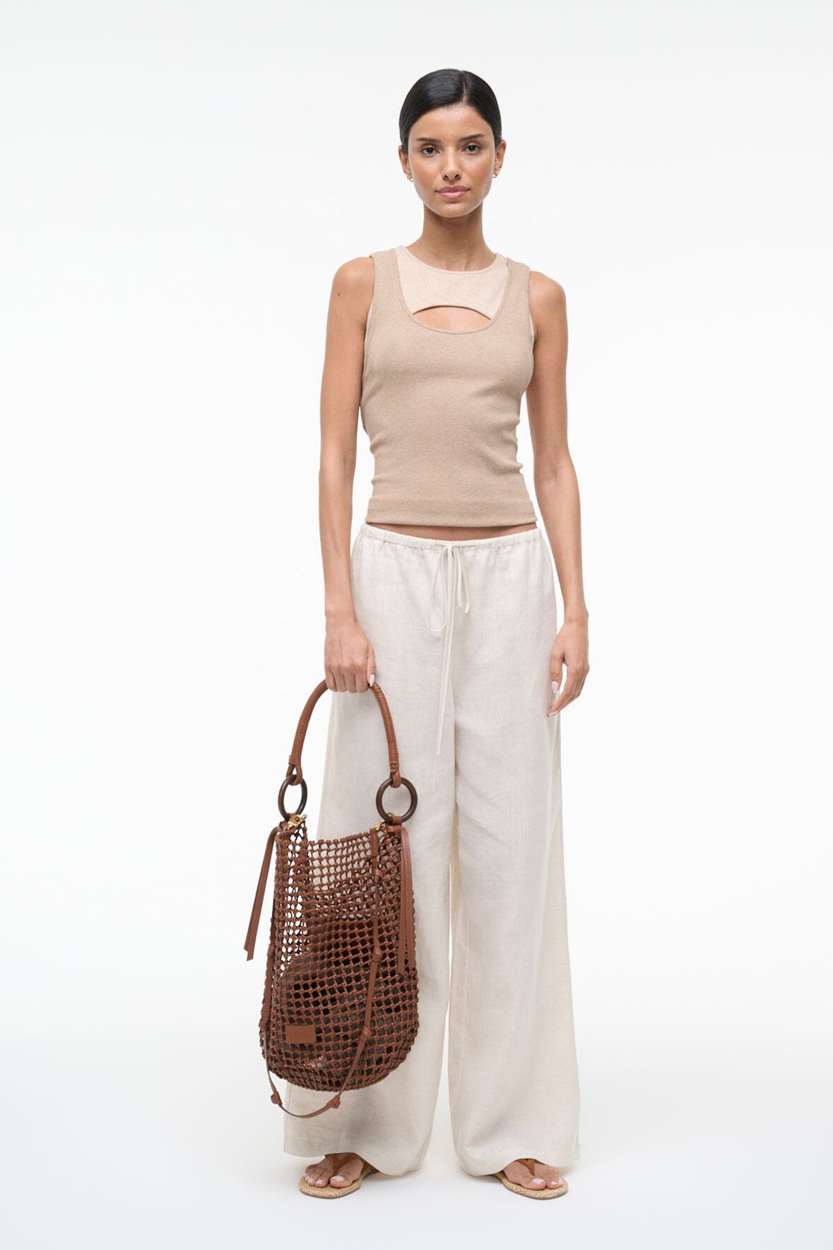 STAUD | Del Mar Bucket Bag Tan