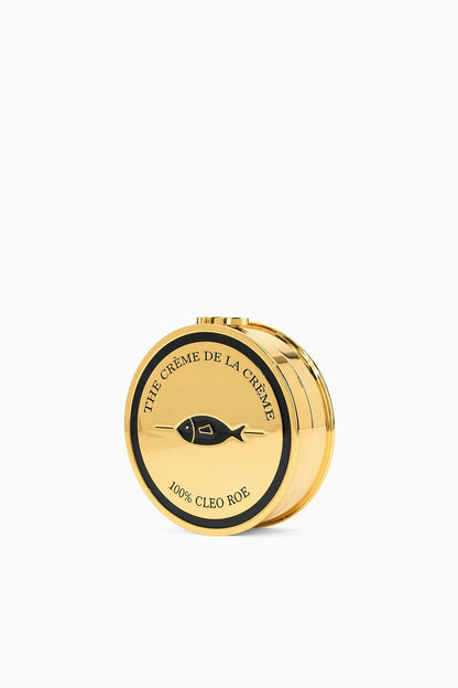 STAUD | Gold Caviar Tin Clutch With Chain Strap - Staud