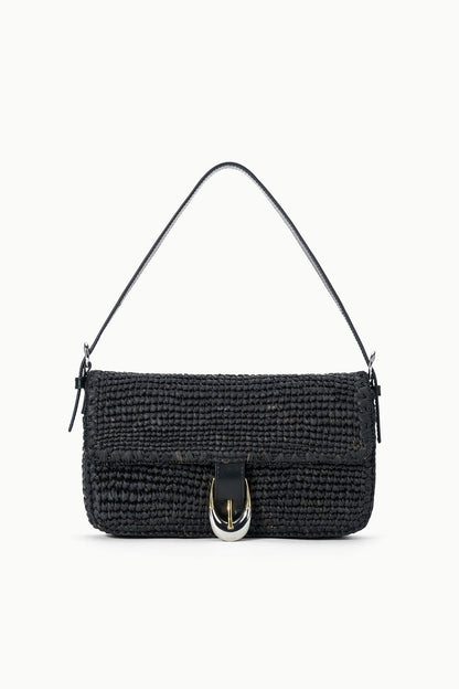 STAUD | Harlow Raffia Bag Black