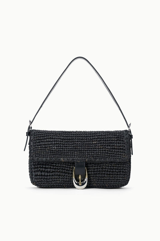 STAUD | Harlow Raffia Bag Black
