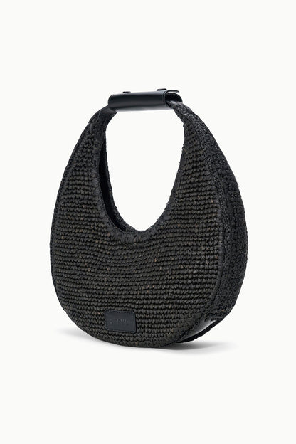 STAUD | Moon Raffia Tote Bag Black
