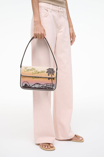 STAUD | Tommy Beaded Bag Santa Monica Sunset