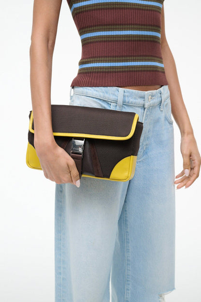 STAUD | Tony Shoulder Bag Espresso Lemon