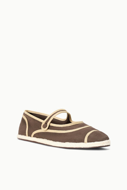 STAUD | Nora Espadrille Flat Espresso