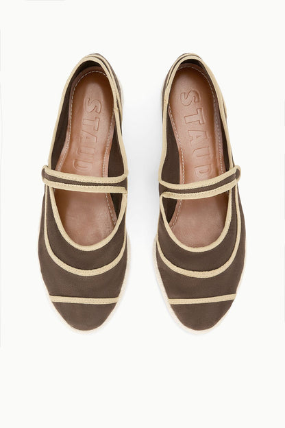 STAUD | Nora Espadrille Flat Espresso
