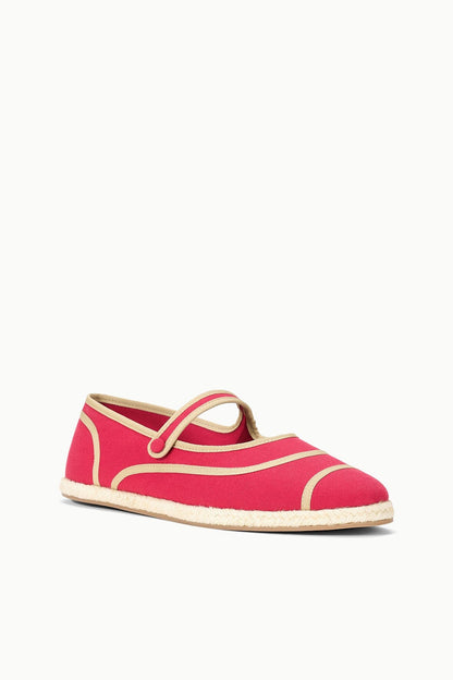 STAUD | Nora Espadrille Flat Rouge