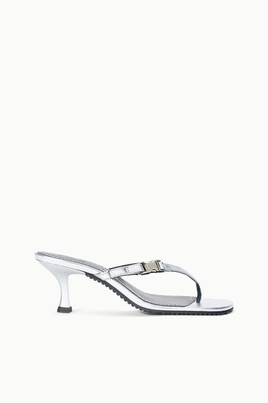 STAUD | Flynn Kitten Heel Silver