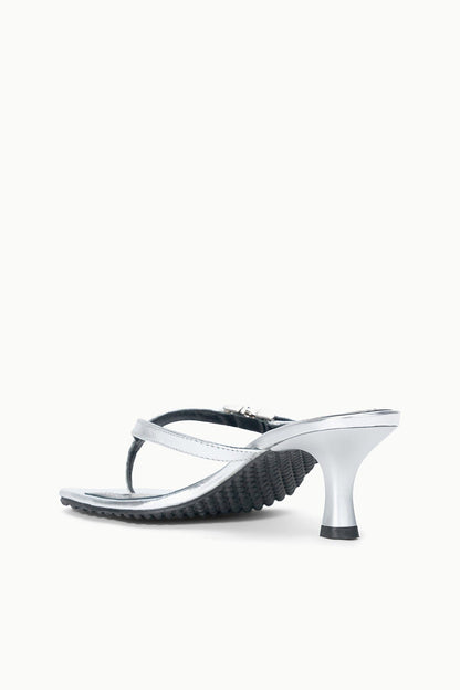 STAUD | Flynn Kitten Heel Silver