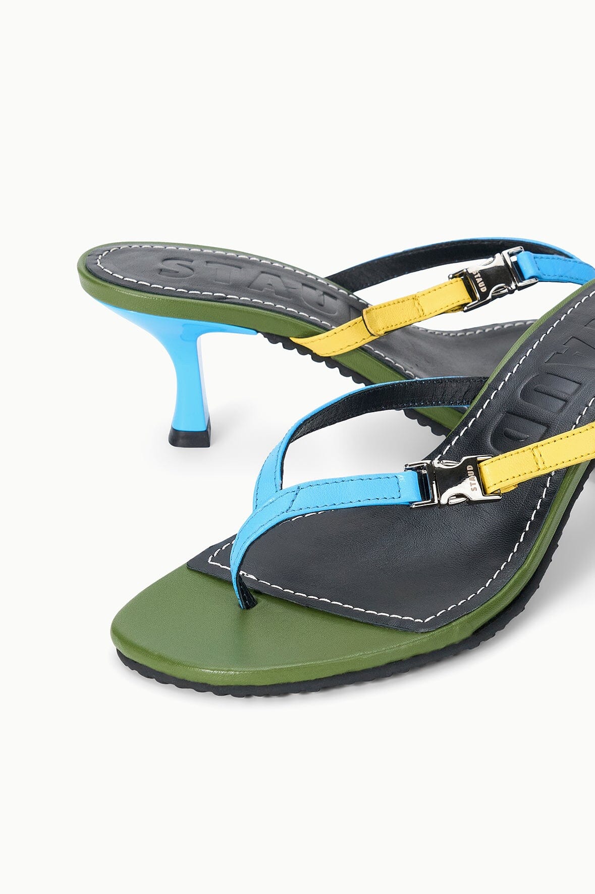 STAUD | Flynn Kitten Heel Fern Multi