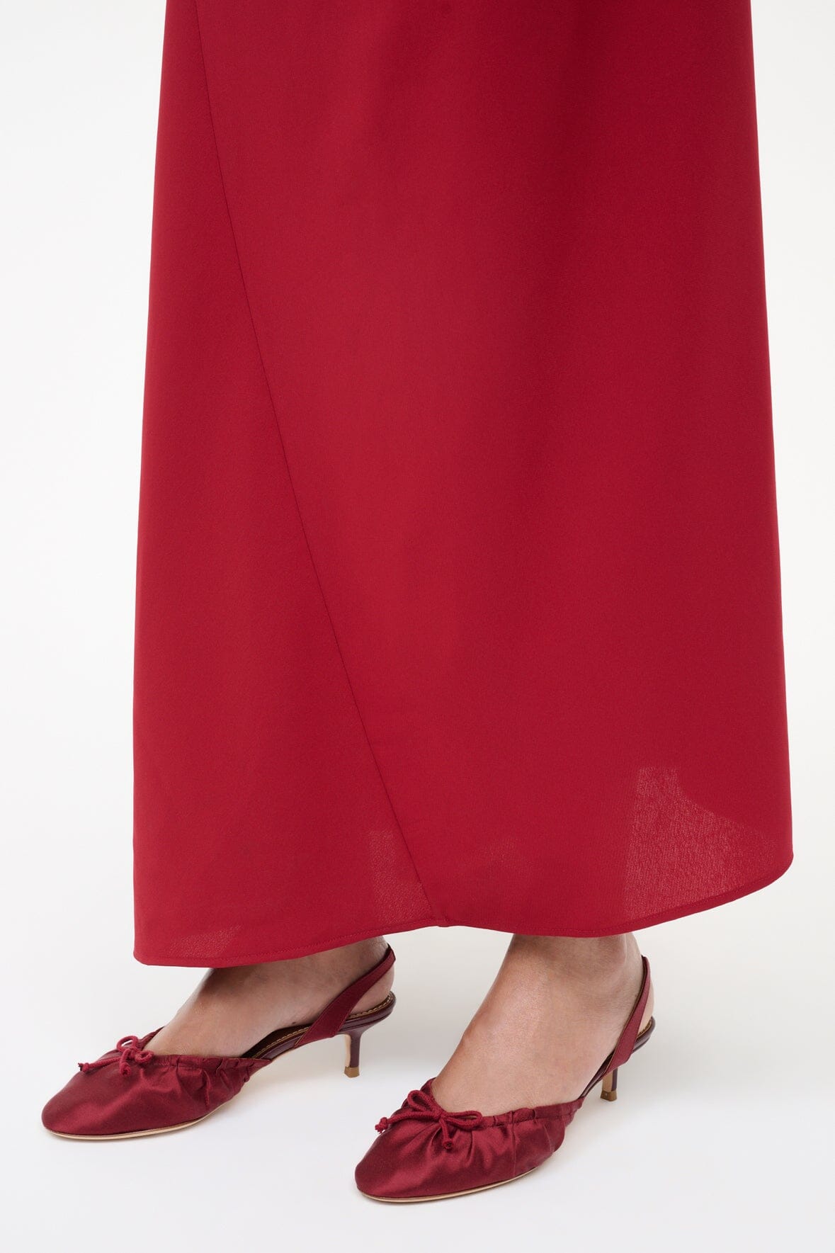 STAUD | Alba Ballet Slingback Oxblood