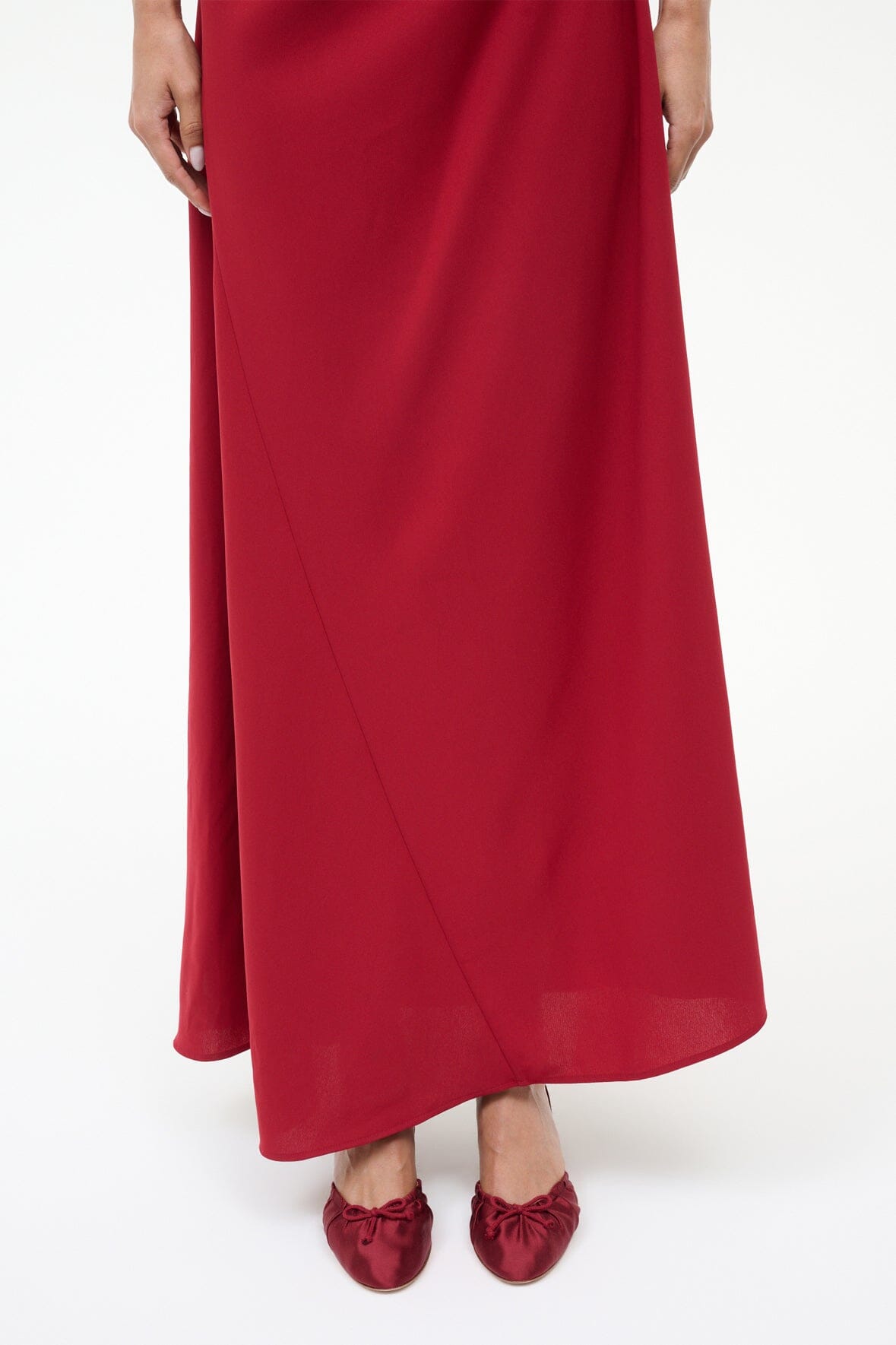 STAUD | Alba Ballet Slingback Oxblood