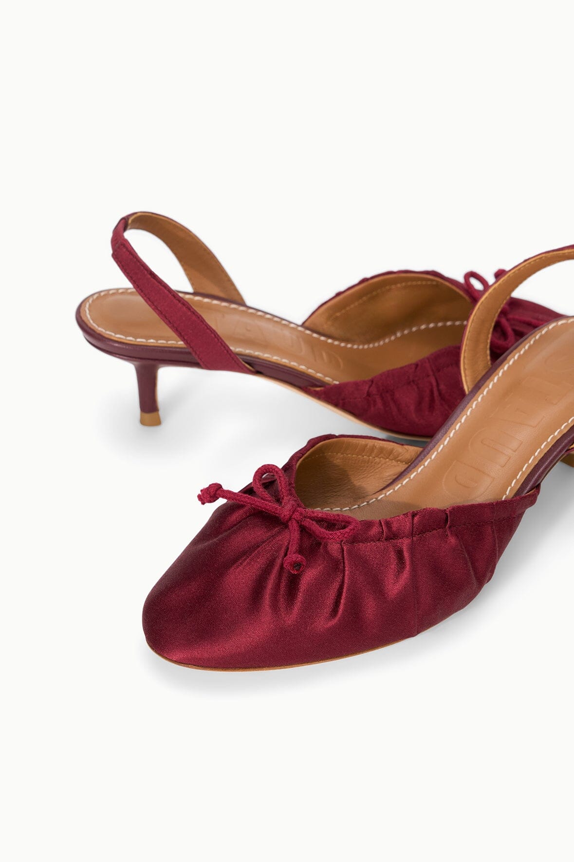 STAUD | Alba Ballet Slingback Oxblood