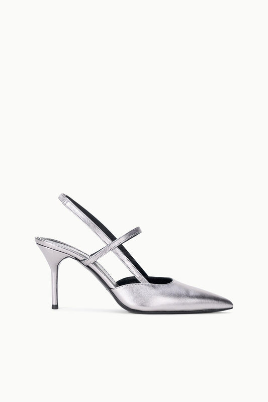 STAUD | Sebastian High Heel Slingback Pewter