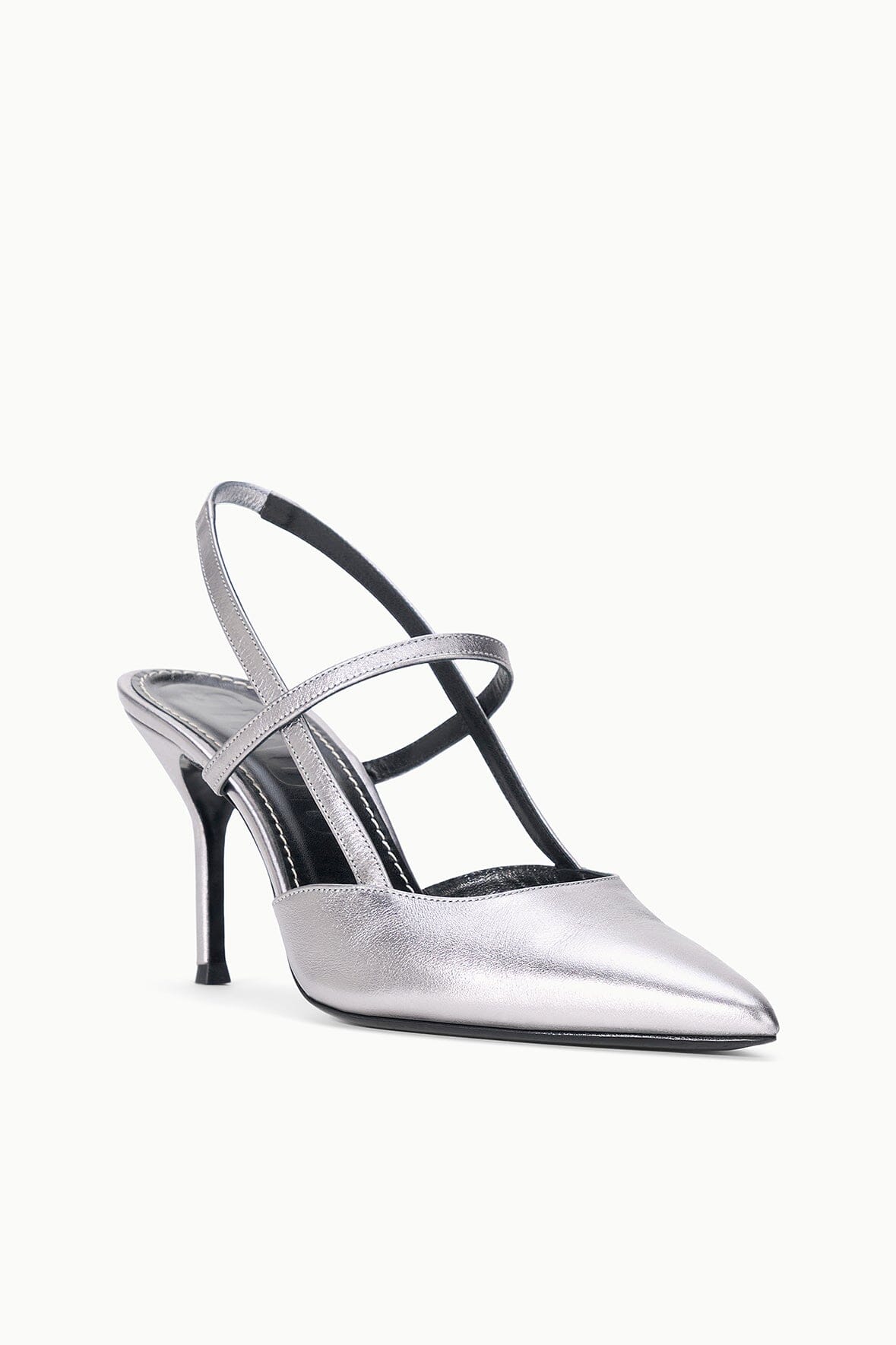 STAUD | Sebastian High Heel Slingback Pewter