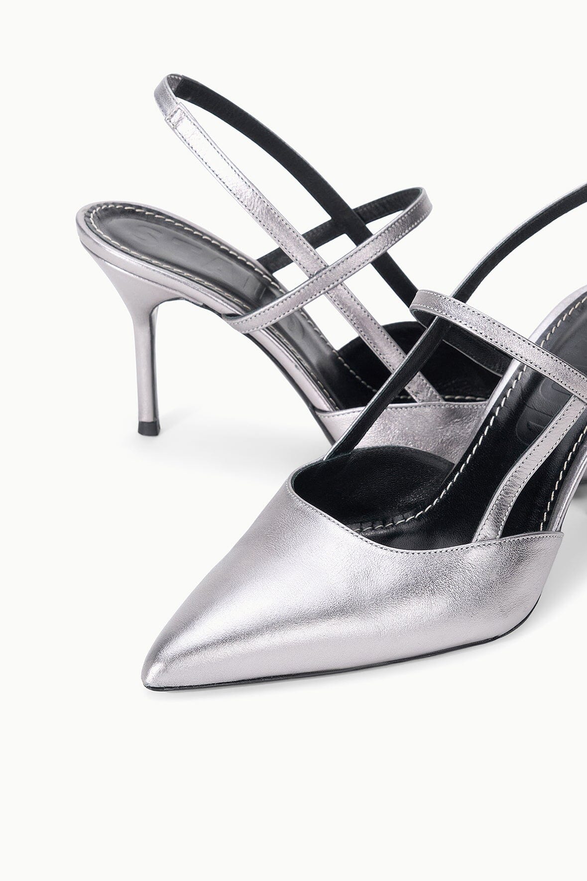 STAUD | Sebastian High Heel Slingback Pewter