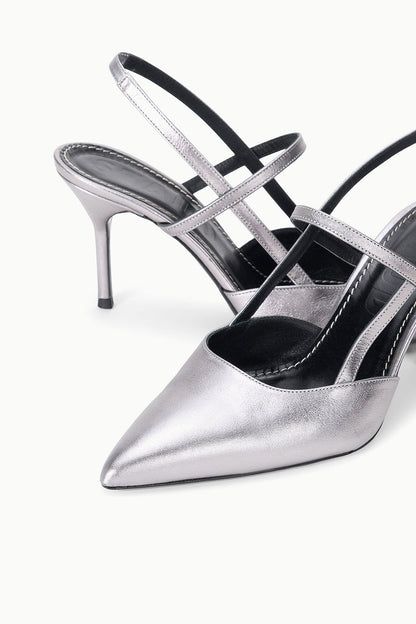 STAUD | Sebastian High Heel Slingback Pewter