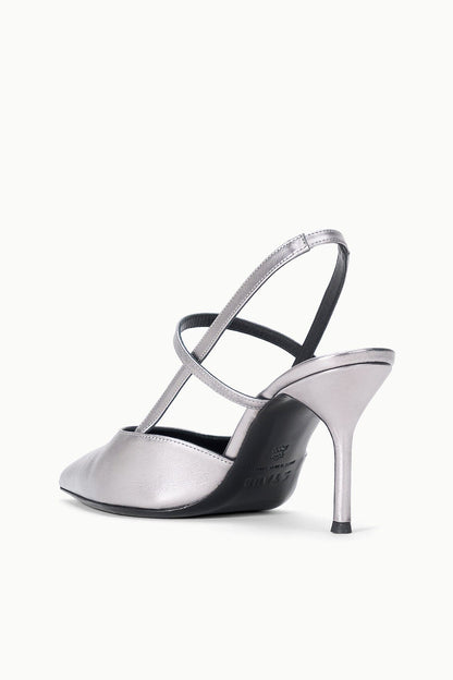 STAUD | Sebastian High Heel Slingback Pewter