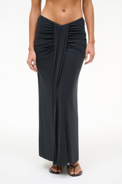 STAUD | Soraya Mesh Skirt Black