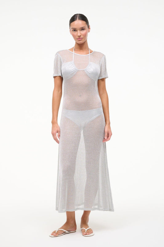 STAUD | Zinc Dress Silver