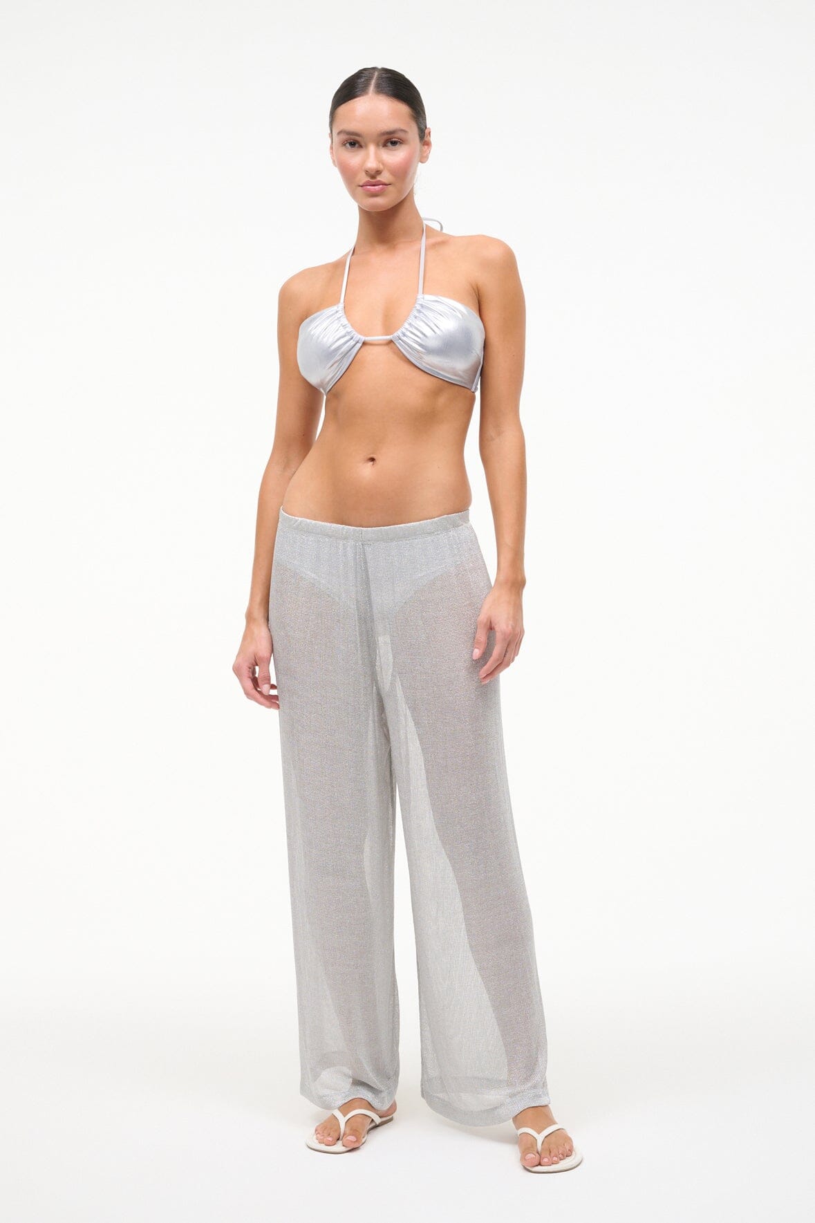 STAUD | Paradise Bikini Top Silver