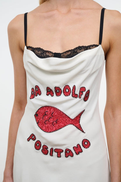 STAUD | Evangeline Silk Mini Dress Da Adolfo