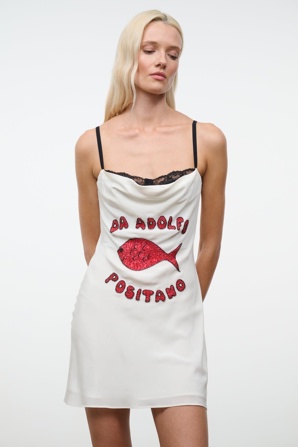 STAUD | Evangeline Silk Mini Dress Da Adolfo
