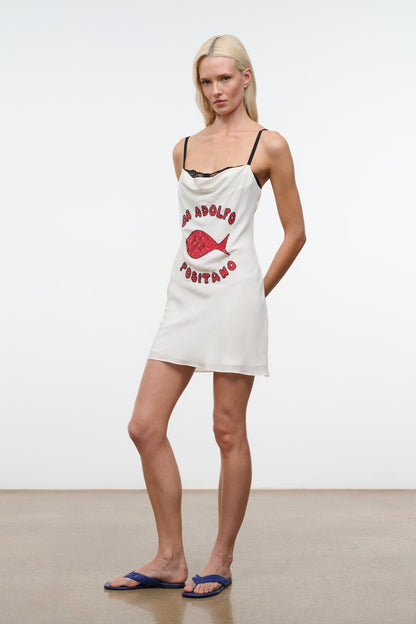 STAUD | Evangeline Silk Mini Dress Da Adolfo