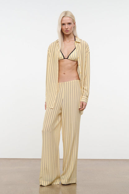 STAUD | Nolan Silk Shirt Monday Stripe