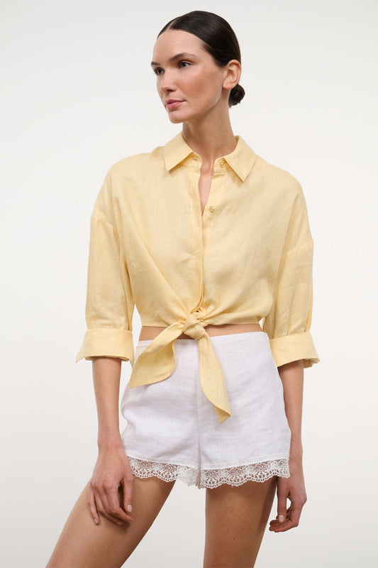 STAUD | Lisa Linen Top Butter