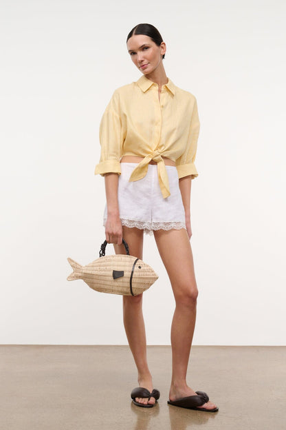 STAUD | Lisa Linen Top Butter