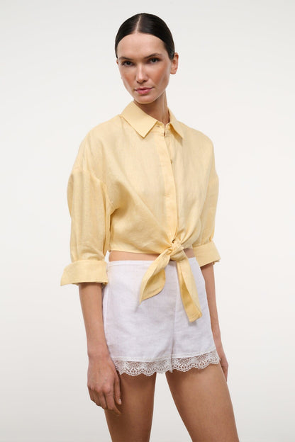 STAUD | Lisa Linen Top Butter