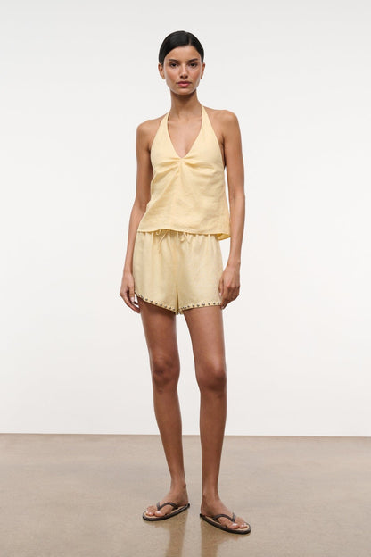 STAUD | Corso Linen Top Butter