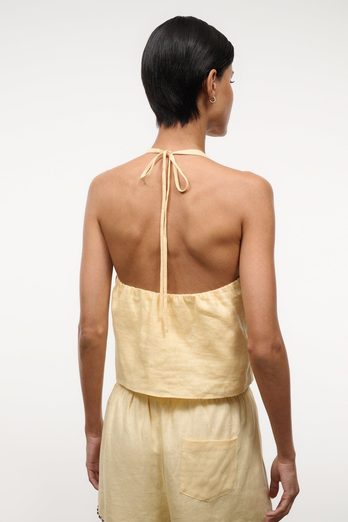STAUD | Corso Linen Top Butter