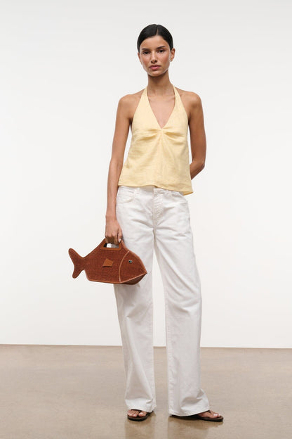 STAUD | Corso Linen Top Butter