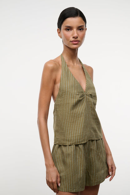 STAUD | Corso Linen Top Porto Stripe