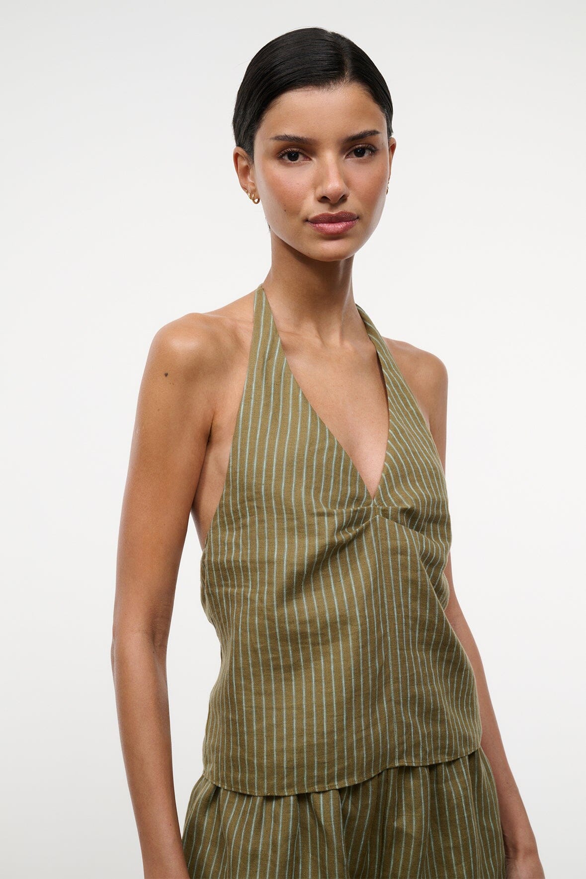 STAUD | Corso Linen Top Porto Stripe