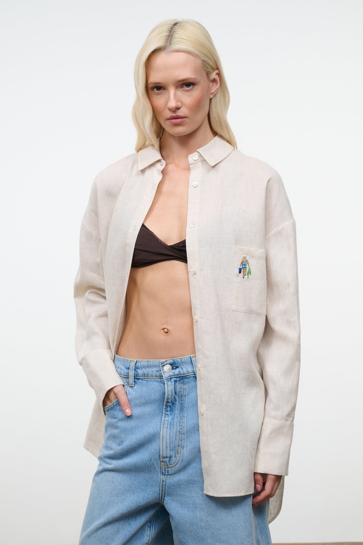 STAUD | Sandbar Linen Top Natural